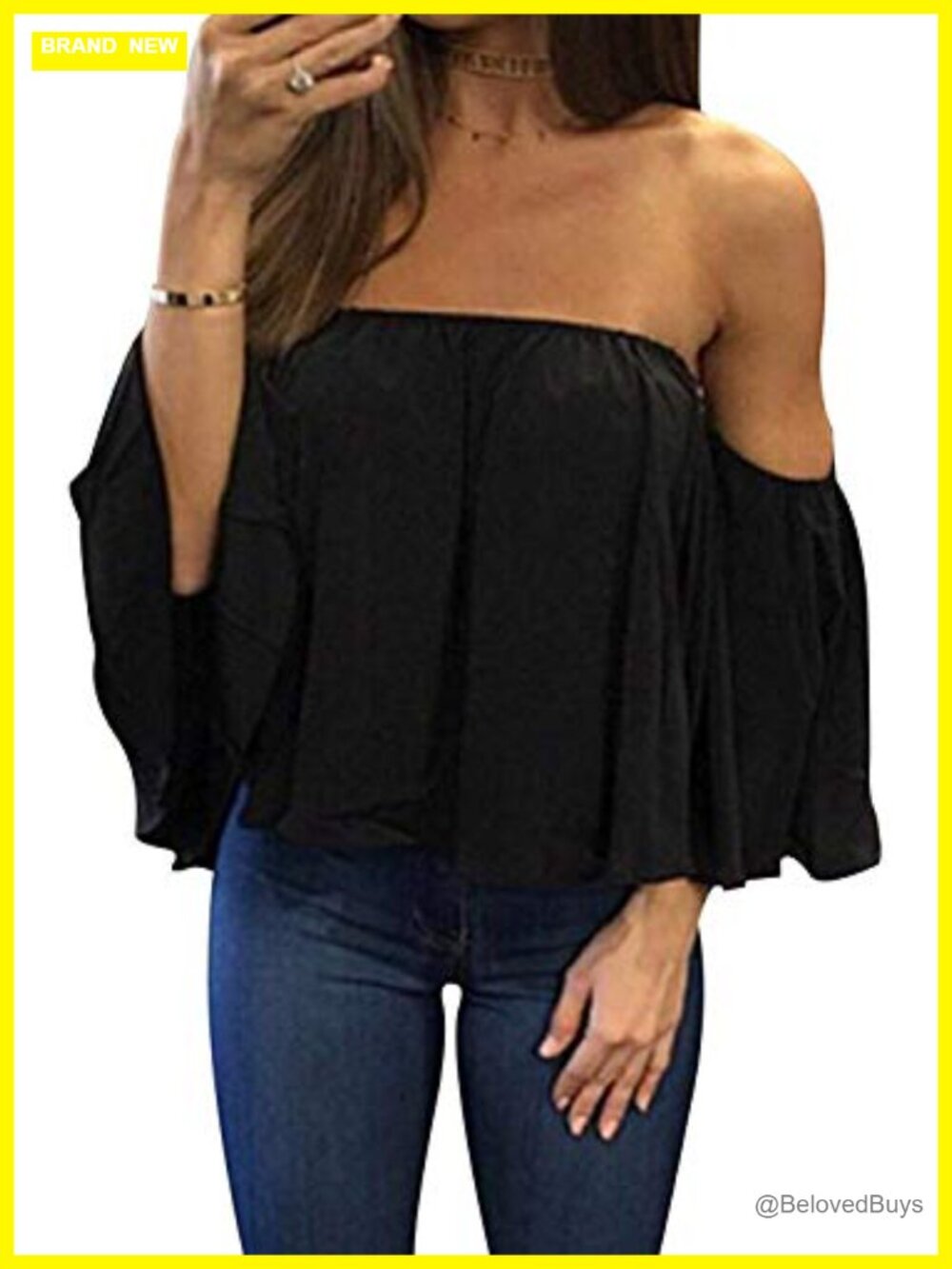 Off Shoulder Blouse Chiffon Ruffles Short Sleeve Casual Party Top